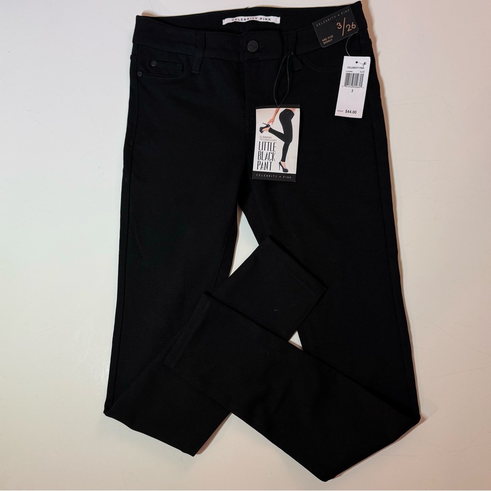 NEW NWT CELEBRITY PINK BLACK SKINNY LEGGINGS